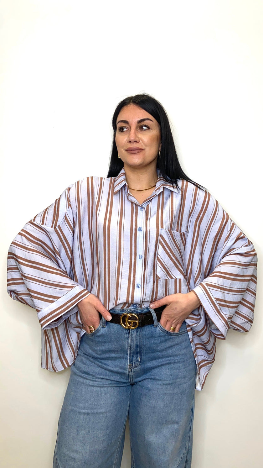 Camicia Striped Maxi