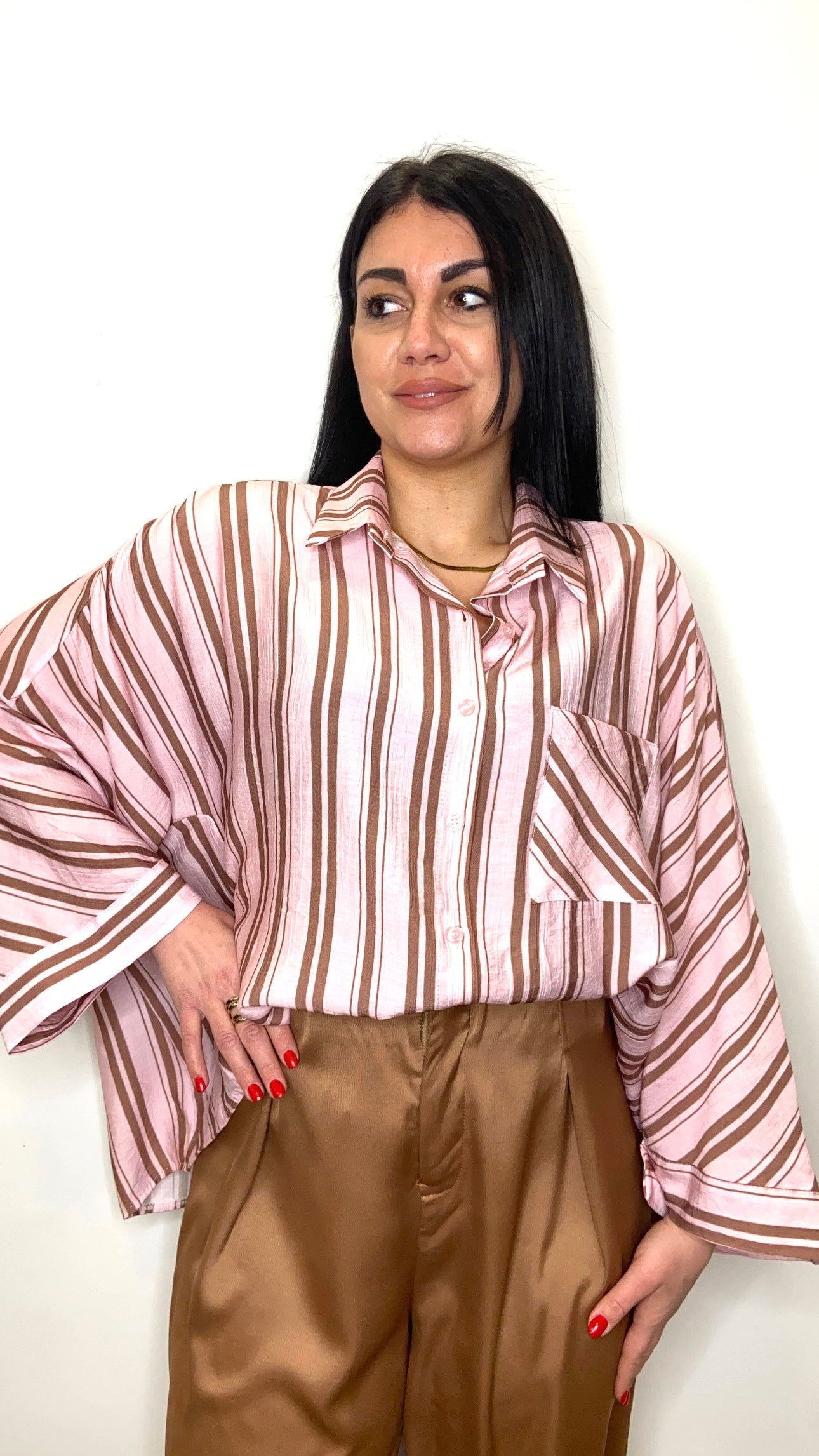 Camicia Striped Maxi